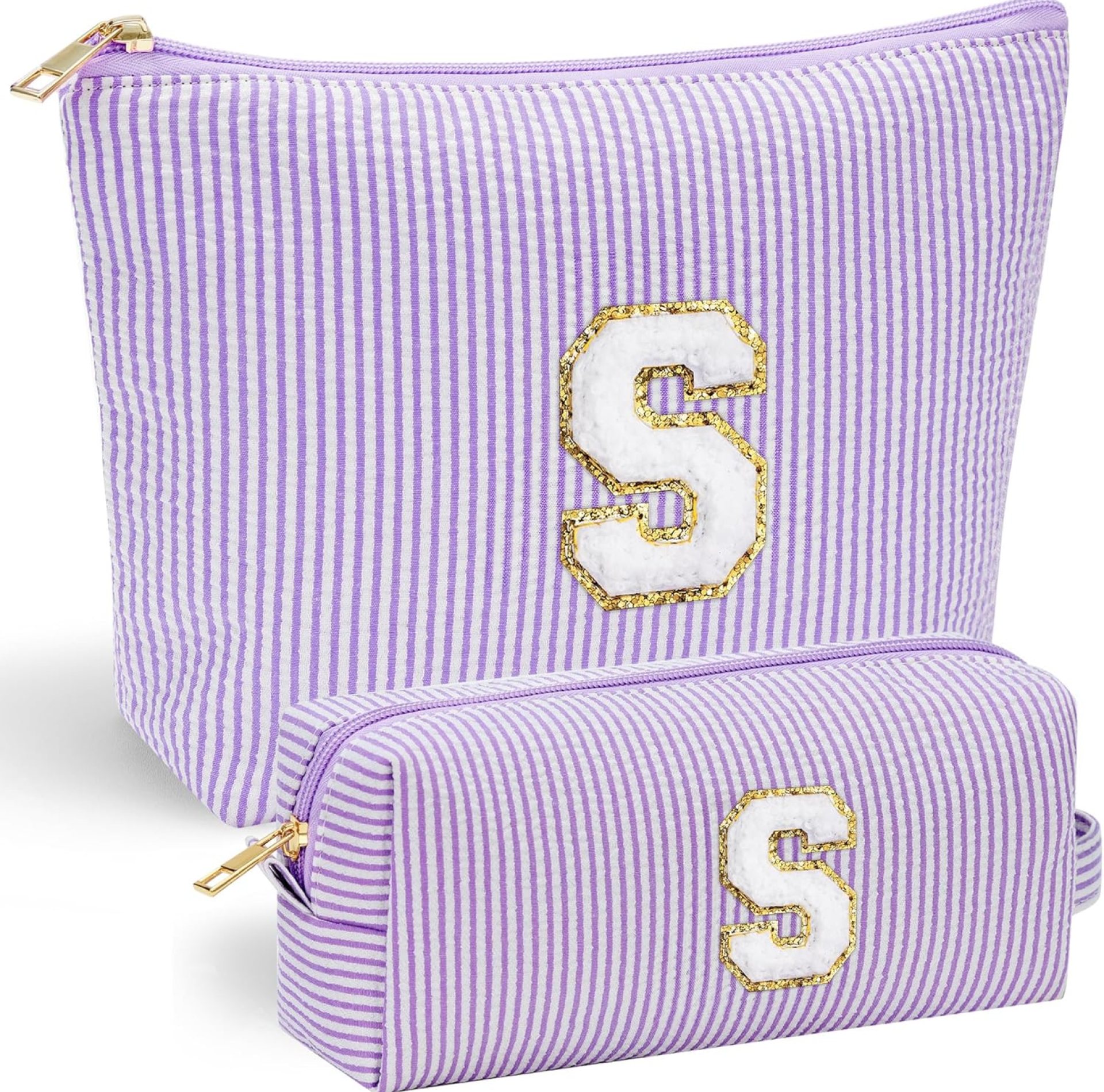 YOOLIFE Preppy Stuff Tween Girls Gifts 2 Pieces Monogram Makeup Pouch Makeup Organizer Bag Beauty Bag Personalized Friend Sister Wife Wedding Bride Birthday Gifts for Women Her Preppy Makeup Bag S YOOLIFE Preppy Stuff Tween Girls Gifts 2 Pieces Monogram Makeup Pouch Makeup Organizer Bag Beauty Bag Personalized Friend Sister Wife Wedding Bride Birthday Gifts for Women Her Preppy Makeup Bag S