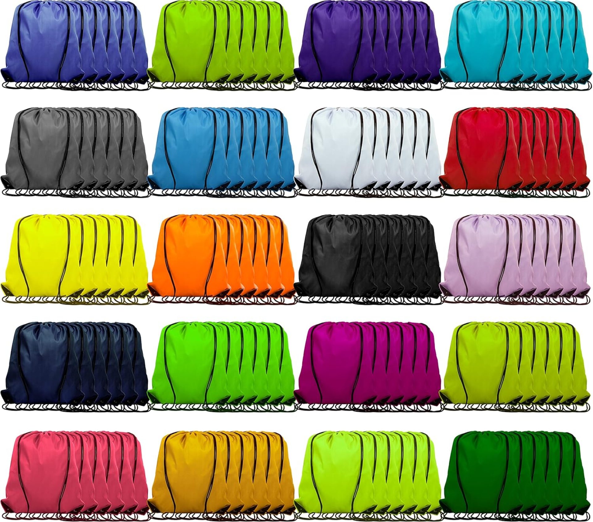 120 Pieces Drawstring Backpack Bags Sports Sackpack Bulk Cinch Gym Bag For Women Men Outdoor Sports Backpack(20 Colors) 120 Pieces Drawstring Backpack Bags Sports Sackpack Bulk Cinch Gym Bag For Women Men Outdoor Sports Backpack(20 Colors)