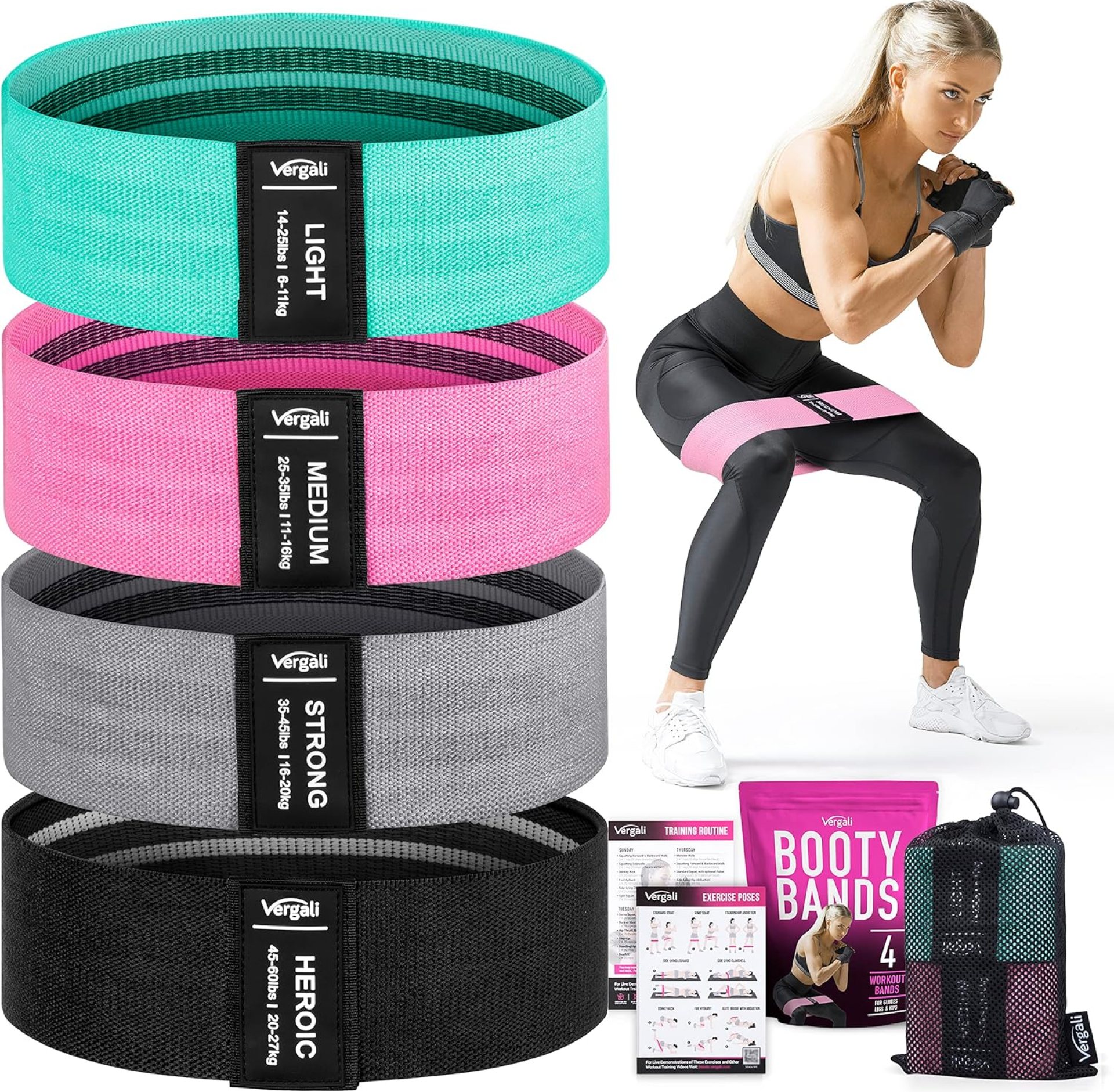 Resistance Bands for Working Out with Workout Bands Guide. 4 Booty Bands for Women Men Fabric Elastic Bands for Exercise Bands Resistance Bands for Legs Bands for Working Out Hip Thigh Glute Bands Set Resistance Bands for Working Out with Workout Bands Guide. 4 Booty Bands for Women Men Fabric Elastic Bands for Exercise Bands Resistance Bands for Legs Bands for Working Out Hip Thigh Glute Bands Set