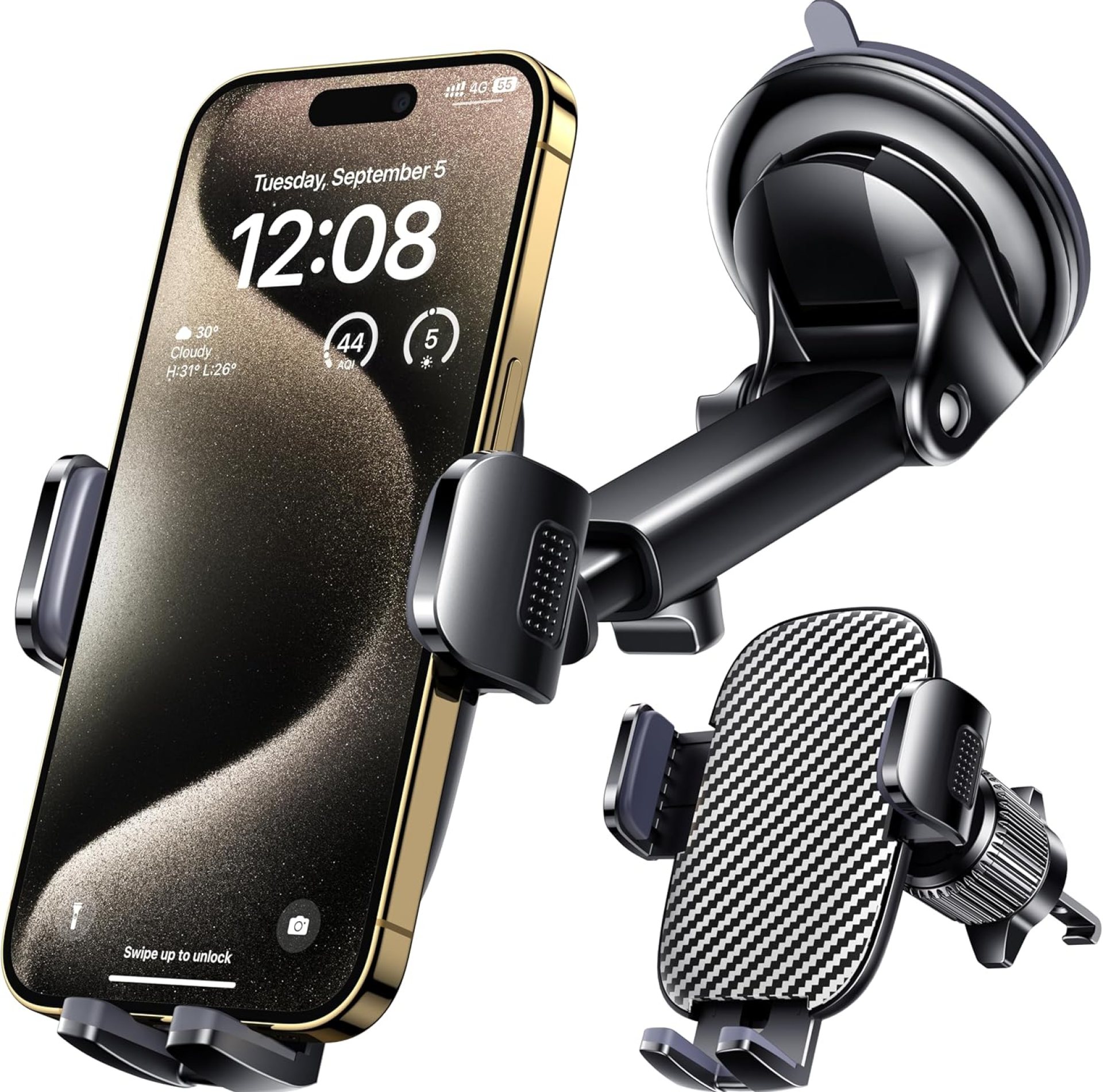 Qifutan Car Phone Holder Mount Phone Mount for Car Windshield Dashboard Air Vent Universal Hands Free Automobile Cell Phone Holder Fit for iPhone Smartphone Carbon Fiber Qifutan Car Phone Holder Mount Phone Mount for Car Windshield Dashboard Air Vent Universal Hands Free Automobile Cell Phone Holder Fit for iPhone Smartphone Carbon Fiber