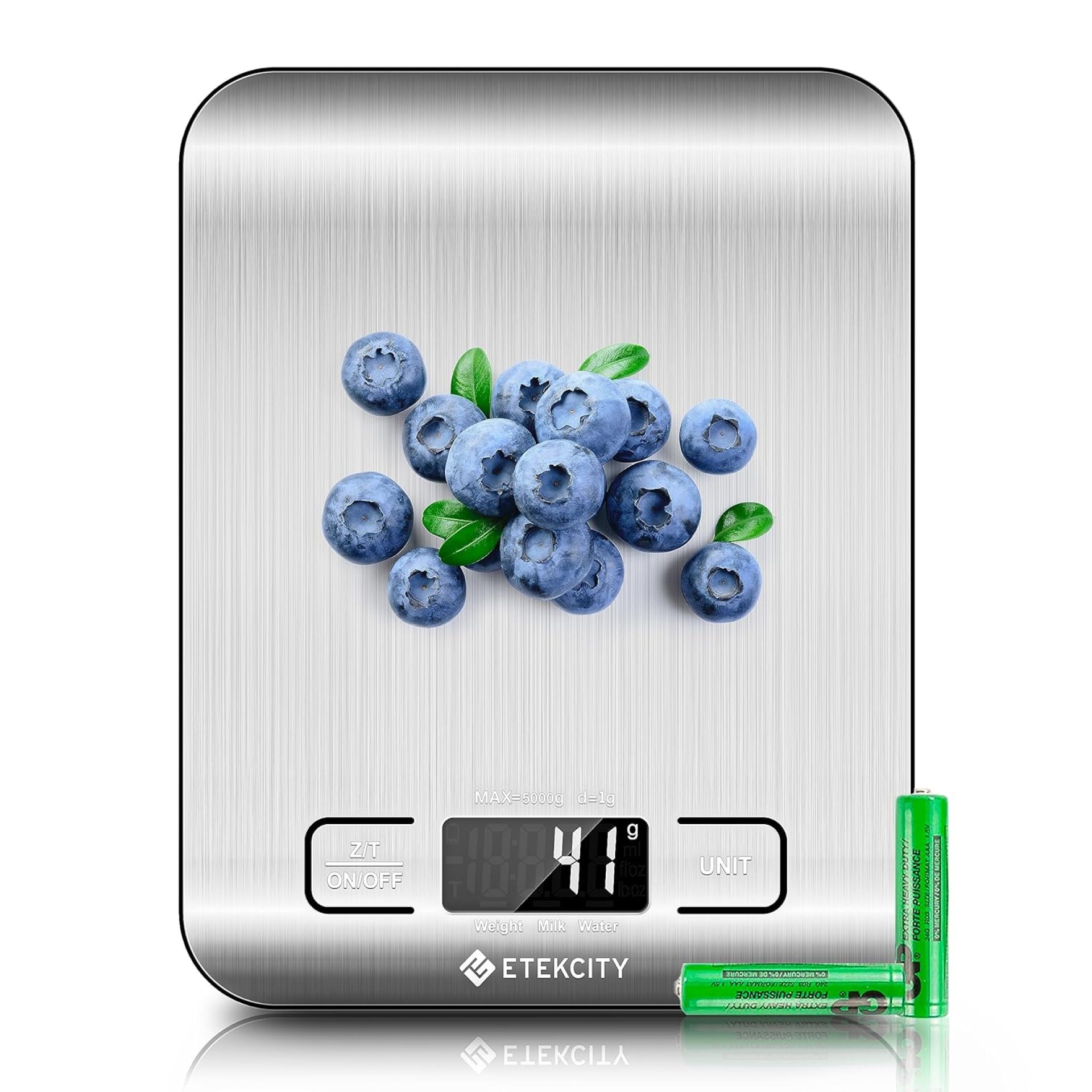 Etekcity Food Kitchen Scale, Digital Grams and Ounces for Weight Loss, Baking, Cooking, Keto and Meal Prep, LCD Display, Medium, 304 Stainless Steel Etekcity Food Kitchen Scale, Digital Grams and Ounces for Weight Loss, Baking, Cooking, Keto and Meal Prep, LCD Display, Medium, 304 Stainless Steel