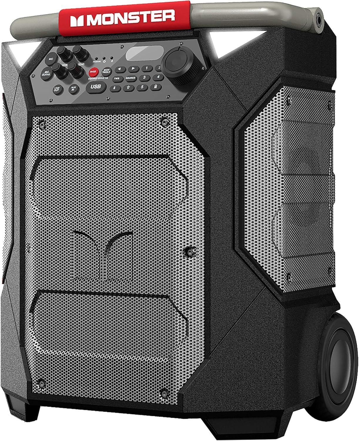 Monster Rockin’ Roller 270 Indoor/Outdoor Portable Bluetooth Speaker | up to 200W of 270 Degree Sound & up to 100 Hours of Playtime Monster Rockin’ Roller 270 Indoor/Outdoor Portable Bluetooth Speaker | up to 200W of 270 Degree Sound & up to 100 Hours of Playtime