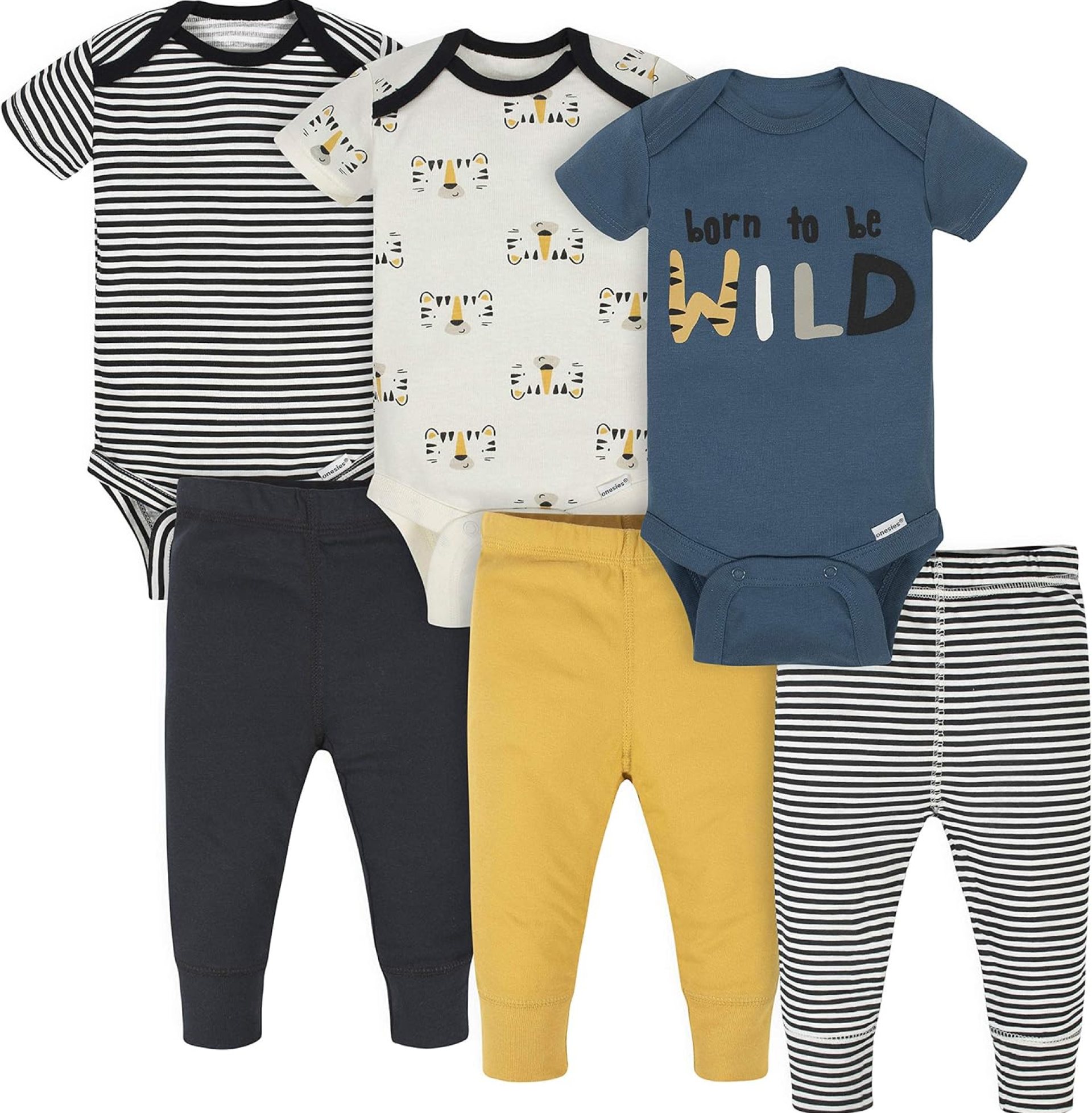 Onesies Brand Unisex Baby 3 Outfit Bundle Mix Match Newborn to 12m Pants Set Onesies Brand Unisex Baby 3 Outfit Bundle Mix Match Newborn to 12m Pants Set