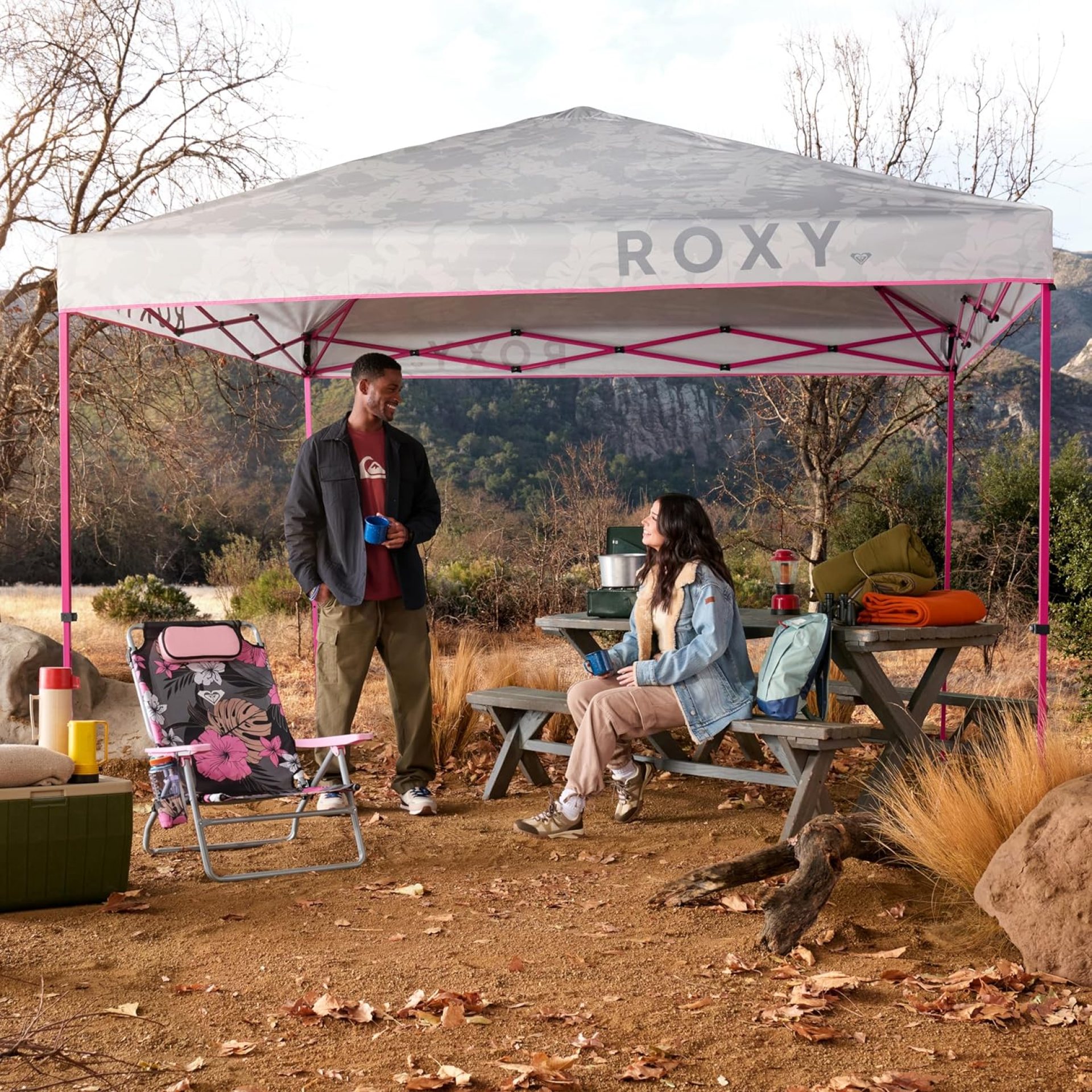 ROXY 10×10 Pop Up Canopy – Beach Tent with One Push Setup – Outdoor Sun Shade for Beach, Events, Parties, Camping – Gazebo with Carry Bag – White & Pink Detail – Portable & Easy to Transport ROXY 10×10 Pop Up Canopy – Beach Tent with One Push Setup – Outdoor Sun Shade for Beach, Events, Parties, Camping – Gazebo with Carry Bag – White & Pink Detail – Portable & Easy to Transport