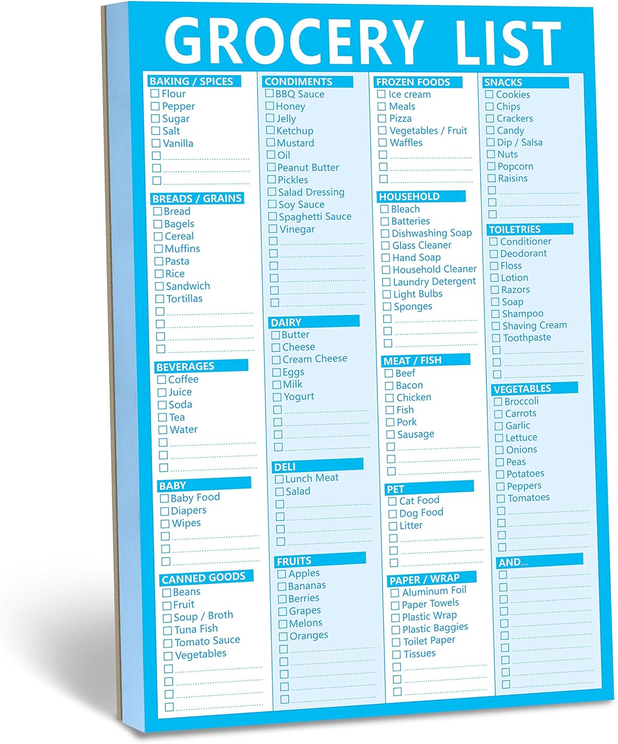 90 Pages Grocery Shopping Weekly Planner List Note Pad with Magnet Mountings (6″ x 9″) 90 Pages Grocery Shopping Weekly Planner List Note Pad with Magnet Mountings (6″ x 9″)