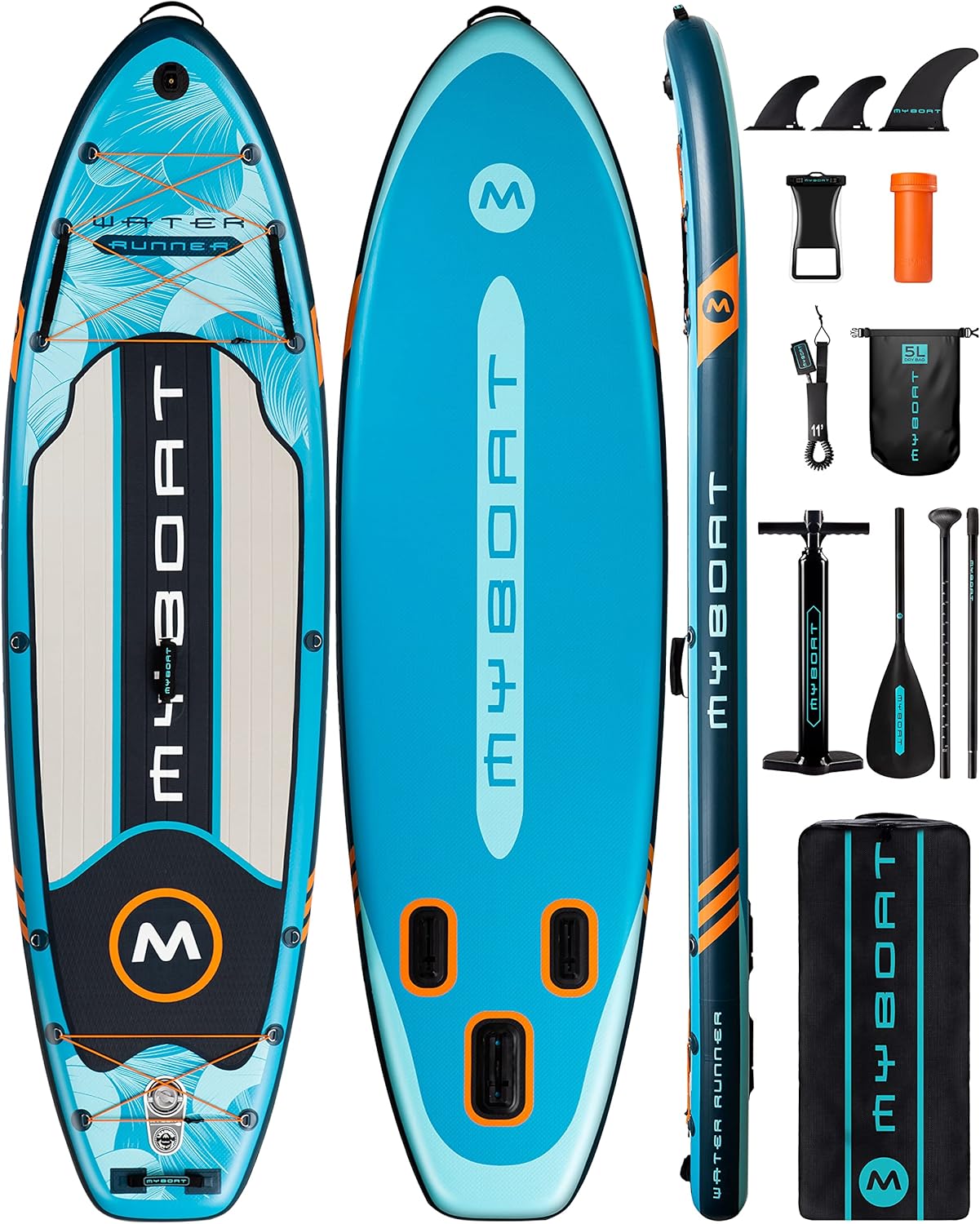 11’6″×34″×6″ Extra Wide Inflatable Paddle Board, Stand Up Paddle Board for Fishing, Sup Board with 3 Removable Fins, Dual Bungees, Camera Mount, Hand Pump, Strong Paddle, 5L Dry Bag, Leash 11’6″×34″×6″ Extra Wide Inflatable Paddle Board, Stand Up Paddle Board for Fishing, Sup Board with 3 Removable Fins, Dual Bungees, Camera Mount, Hand Pump, Strong Paddle, 5L Dry Bag, Leash