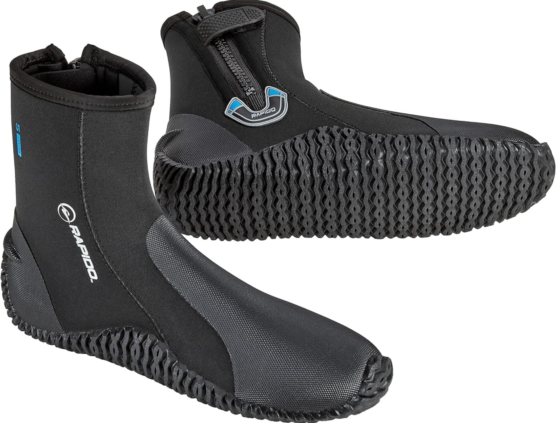 Phantom Aquatics Rapido Boutique Collection Wise 5mm Neoprene Wetsuit Zipper Dive Boot, Great Scuba Diving Snorkeling Surf Boots | Anti-Slip Rubber Sole Booties for Men and Women Phantom Aquatics Rapido Boutique Collection Wise 5mm Neoprene Wetsuit Zipper Dive Boot, Great Scuba Diving Snorkeling Surf Boots | Anti-Slip Rubber Sole Booties for Men and Women