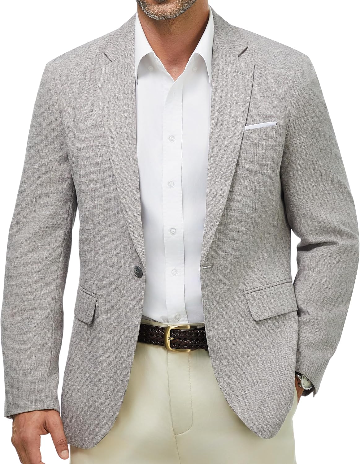 WULFUL Mens Casual Sport Coat Blazer Lightweight One Button Suit Jackets WULFUL Mens Casual Sport Coat Blazer Lightweight One Button Suit Jackets