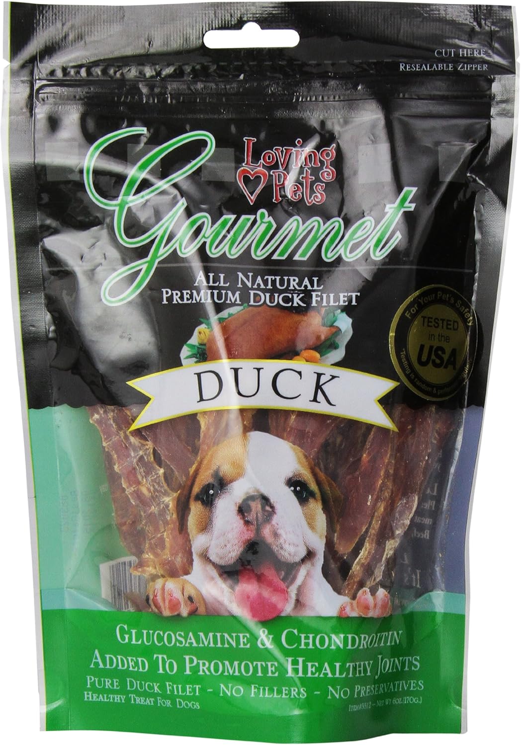 Loving Pets All Natural Premium Duck Strips With Glucosamine & Chondroitin Dog Treats, 6 Oz Loving Pets All Natural Premium Duck Strips With Glucosamine & Chondroitin Dog Treats, 6 Oz