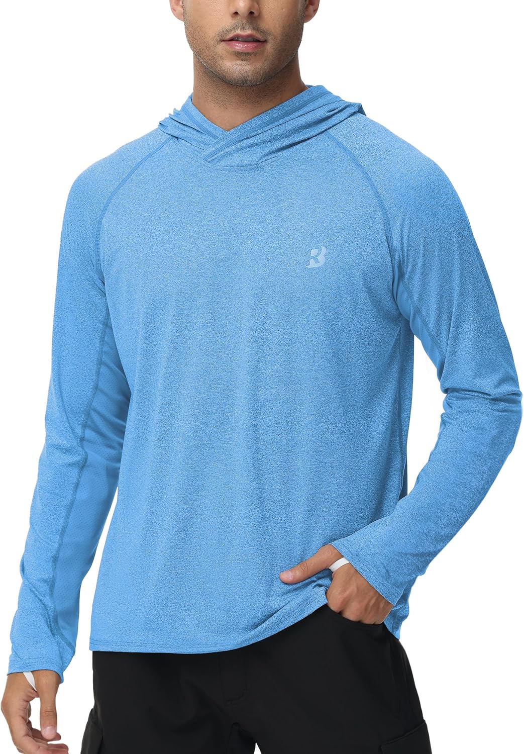 Roadbox Mens UPF 50+ Fishing Shirts, Long Sleeve UV Sun Hoodie, Hiking Running Swim Athletic Workout Shirt Roadbox Mens UPF 50+ Fishing Shirts, Long Sleeve UV Sun Hoodie, Hiking Running Swim Athletic Workout Shirt