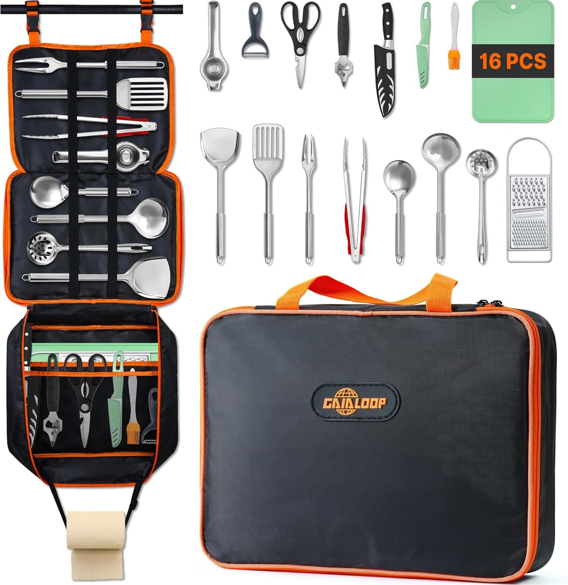 Camping Cooking Utensil Set Camp Kitchen Utensils Kit with Organizer Case Bag, Portable RV Camping Cooking Essentials Cookouts Open Fire Pit Grilling Rotating Marshmallow Roasting Sticks BBQ Forks Camping Cooking Utensil Set Camp Kitchen Utensils Kit with Organizer Case Bag, Portable RV Camping Cooking Essentials Cookouts Open Fire Pit Grilling Rotating Marshmallow Roasting Sticks BBQ Forks
