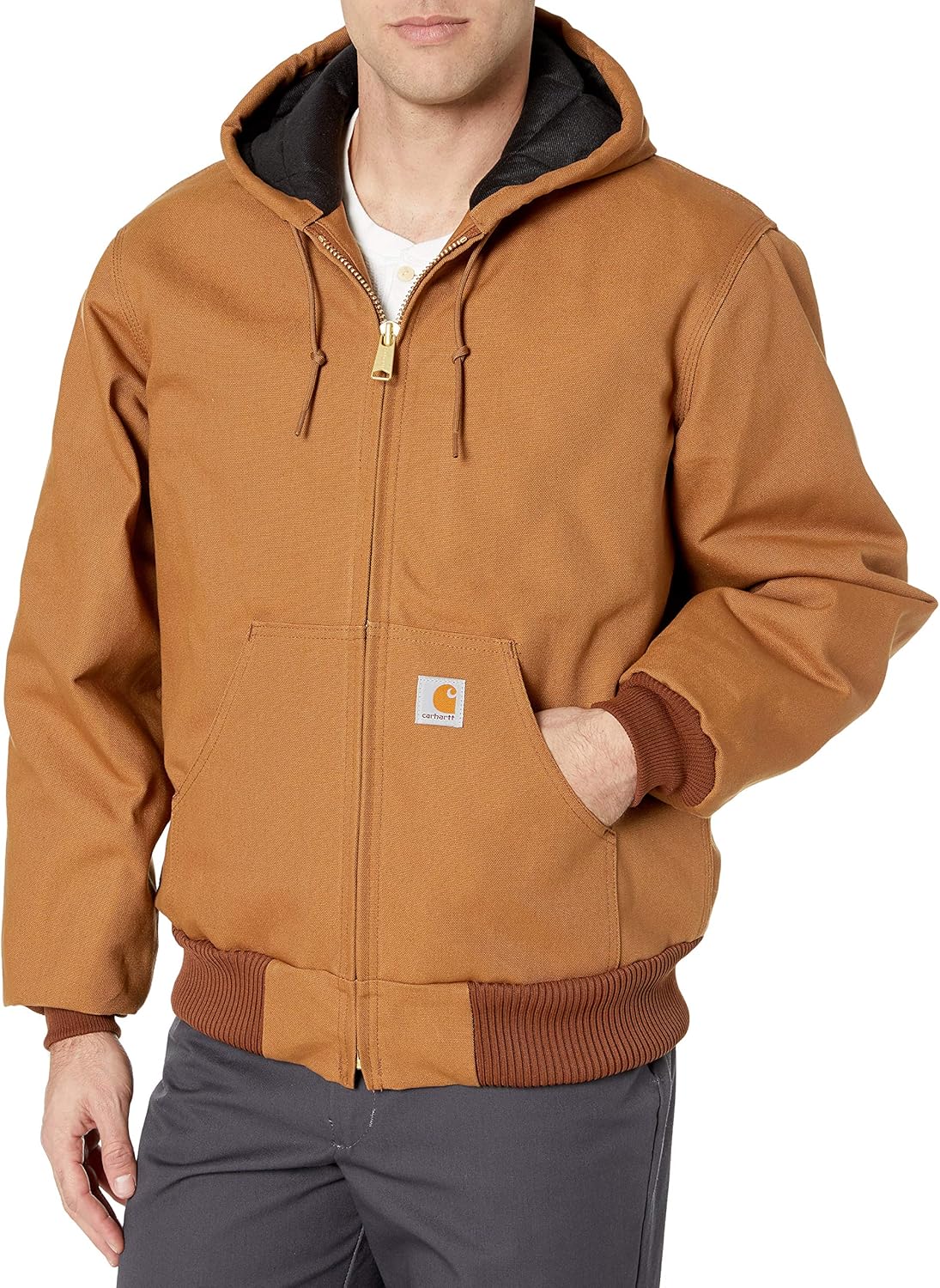 Carhartt Men’s Loose Fit Firm Duck Insulated Flannel-Lined Active Jacket Carhartt Men’s Loose Fit Firm Duck Insulated Flannel-Lined Active Jacket