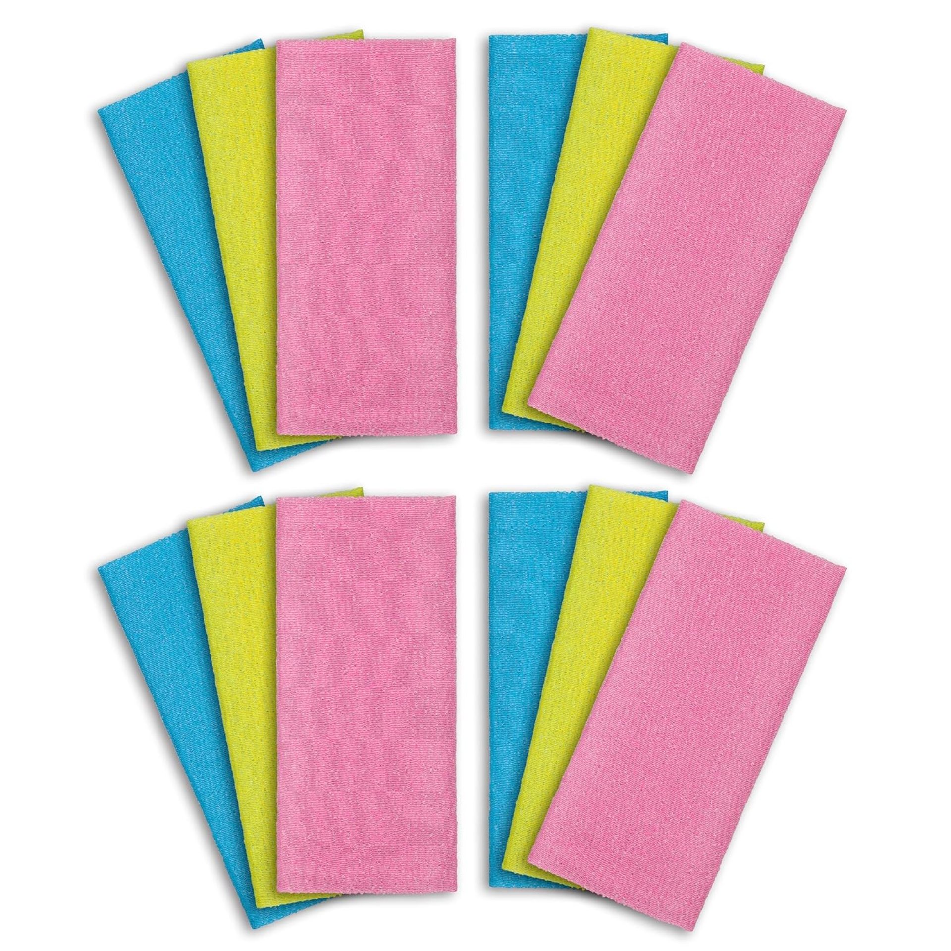 ARCH&M Exfoliating Washcloth 12 Pack Back Scrubber for Shower Towel Body Scrubber Microabrasion Net Sponge Japanese Beauty Washcloth Bath Wash Korean Wash Cloth Korean Loofah Scrub ARCH&M Exfoliating Washcloth 12 Pack Back Scrubber for Shower Towel Body Scrubber Microabrasion Net Sponge Japanese Beauty Washcloth Bath Wash Korean Wash Cloth Korean Loofah Scrub
