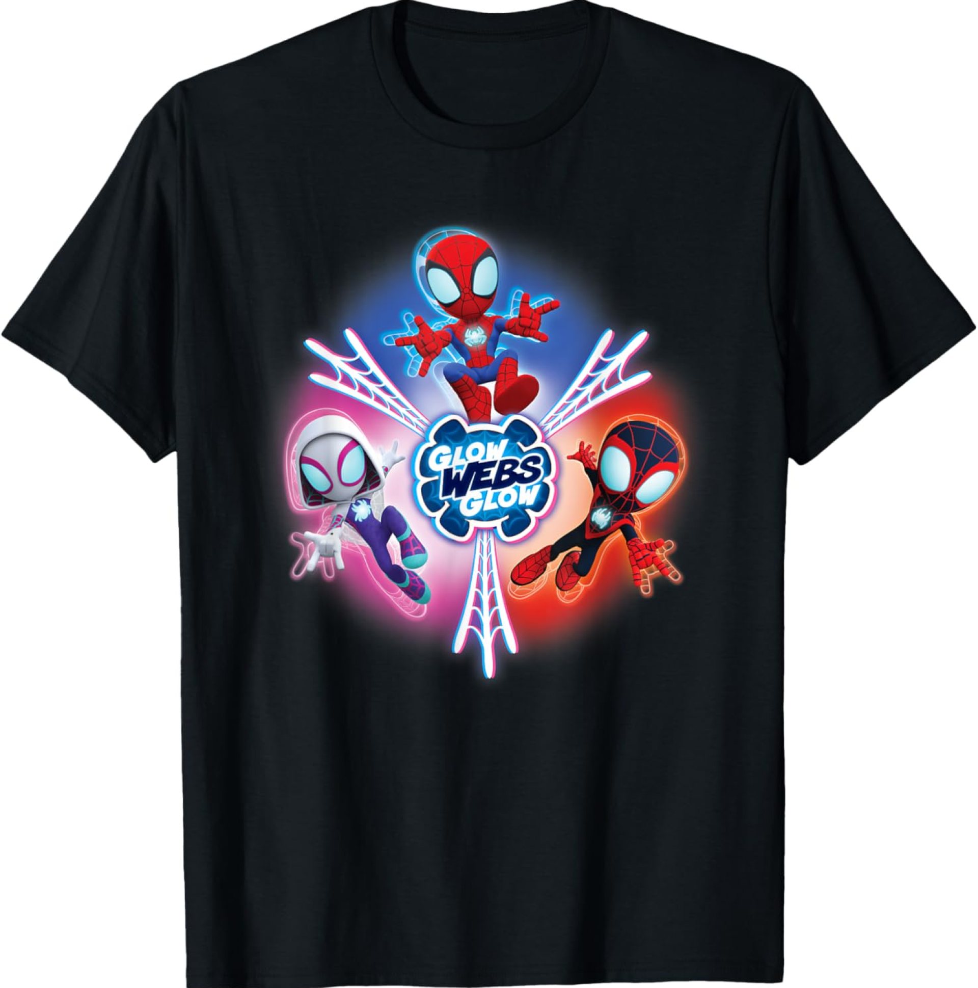 Marvel Spidey and His Amazing Friends Glow Webs Glow Icon T-Shirt Marvel Spidey and His Amazing Friends Glow Webs Glow Icon T-Shirt