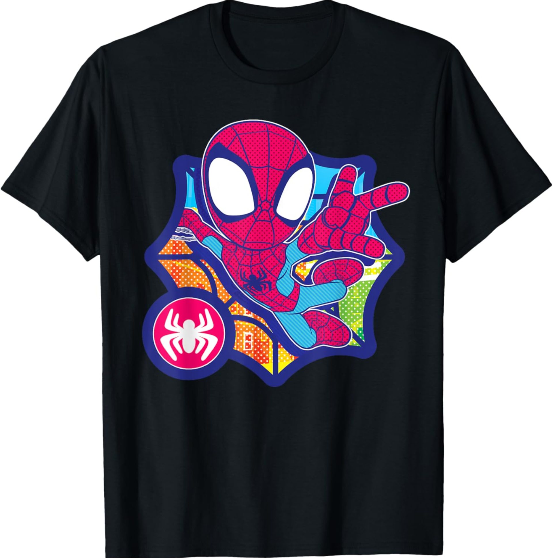 Marvel Spidey and His Amazing Friends Spider-Man Dot Effect T-Shirt Marvel Spidey and His Amazing Friends Spider-Man Dot Effect T-Shirt
