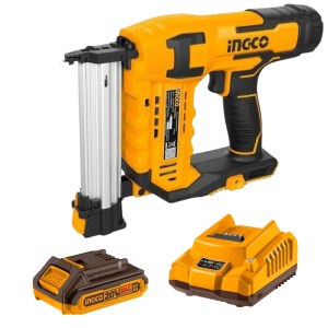 Ingco – Cordless Crown Stapler Nailer – 20V with Battery (2Ah) & Charger Ingco – Cordless Crown Stapler Nailer – 20V with Battery (2Ah) & Charger