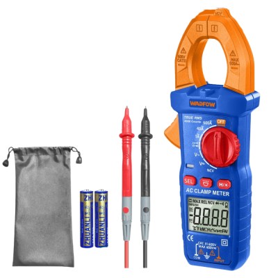 Wadfow – Digital Clamp Meter (600A) – AC with Pouch – BO Wadfow – Digital Clamp Meter (600A) – AC with Pouch – BO