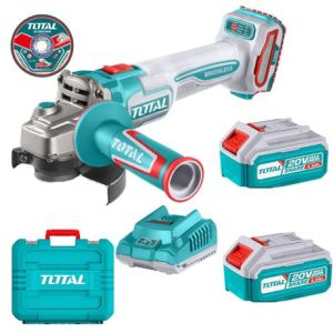 Total Tools – Cordless Angle Grinder (20V) with 2 × 4Ah Batteries & Charger Total Tools – Cordless Angle Grinder (20V) with 2 × 4Ah Batteries & Charger