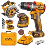 Ingco – Cordless Drill, Circular Saw & Orbital Sander Kit incl Accessories Ingco – Cordless Drill, Circular Saw & Orbital Sander Kit incl Accessories
