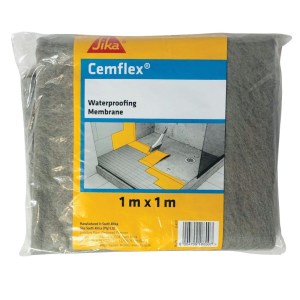 Sika – Cemflex Cementitious Polymer Waterproofing Membrane – 1 m × 1 m Sika – Cemflex Cementitious Polymer Waterproofing Membrane – 1 m × 1 m