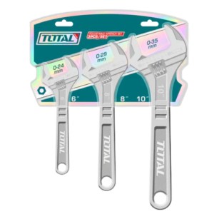 Total Tools – Adjustable Steel Wrench Set – 3 Pce (6″ / 8″ / 10″) Total Tools – Adjustable Steel Wrench Set – 3 Pce (6″ / 8″ / 10″)