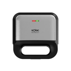 Solac Sandwich Maker 3 in 1 Snack Maker 2 Slice Non-Stick Silver Solac Sandwich Maker 3 in 1 Snack Maker 2 Slice Non-Stick Silver