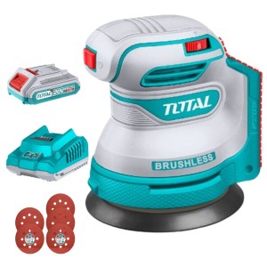 Total Tools – Cordless Random Orbit Sander with 2.0Ah Battery & Charger Total Tools – Cordless Random Orbit Sander with 2.0Ah Battery & Charger
