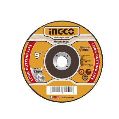 Ingco – Abrasive Metal Cutting Disc – (230 mm x 2 mm x 22.2 mm) Ingco – Abrasive Metal Cutting Disc – (230 mm x 2 mm x 22.2 mm)