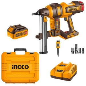 Ingco – Cordless Concrete Nailer (15-40mm) with 5.0Ah Battery & Charger Ingco – Cordless Concrete Nailer (15-40mm) with 5.0Ah Battery & Charger