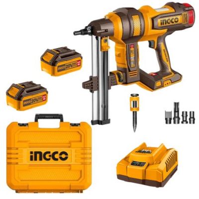 Ingco – Cordless Concrete Nailer (15-40mm) with 2 x 4Ah Batteries & Charger Ingco – Cordless Concrete Nailer (15-40mm) with 2 x 4Ah Batteries & Charger