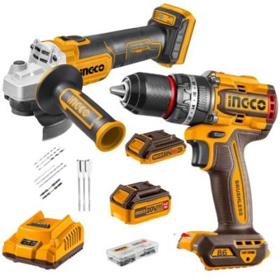 Ingco – Cordless Impact Drill & Grinder with 2Ah & 4Ah Battery and Charger Ingco – Cordless Impact Drill & Grinder with 2Ah & 4Ah Battery and Charger