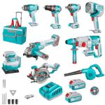 Total Tools – Cordless 9 Piece Powertool Combo Kit – Batteries & Charger Total Tools – Cordless 9 Piece Powertool Combo Kit – Batteries & Charger
