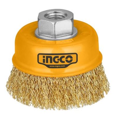 Ingco – Wire Cup Brush 75mm (3″) M14 x 2 – 0.3mm Wire – 12,500 RPM Ingco – Wire Cup Brush 75mm (3″) M14 x 2 – 0.3mm Wire – 12,500 RPM