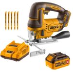 Ingco – Cordless Jigsaw incl 5 Blades with 4.0Ah Battery & Charger Ingco – Cordless Jigsaw incl 5 Blades with 4.0Ah Battery & Charger