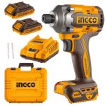 Ingco – Cordless Impact Driver – 230Nm with 2 x 2.0Ah Batteries and Charger Ingco – Cordless Impact Driver – 230Nm with 2 x 2.0Ah Batteries and Charger