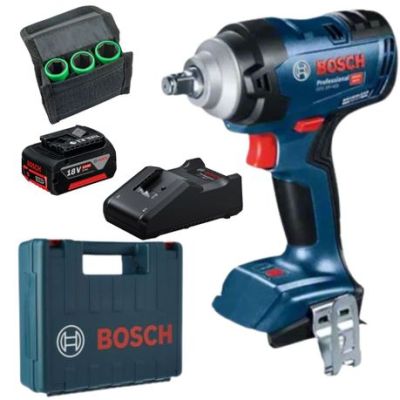 Bosch – Cordless Impact Wrench incl 5Ah Battery, Charger & 3Pc Socket Set Bosch – Cordless Impact Wrench incl 5Ah Battery, Charger & 3Pc Socket Set