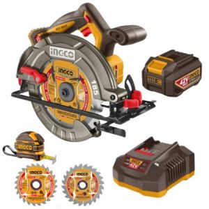 Ingco – Cordless Adj Circular Saw 185mm (42V ) with 2.5Ah Battery & Charger Ingco – Cordless Adj Circular Saw 185mm (42V ) with 2.5Ah Battery & Charger