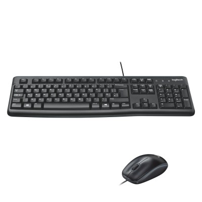 Logitech MK120 Wired Keyboard and Mouse With Whisper Quiet Keys – Black Logitech MK120 Wired Keyboard and Mouse With Whisper Quiet Keys – Black