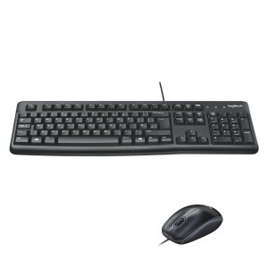 Logitech MK120 Wired Keyboard and Mouse With Whisper Quiet Keys – Black Logitech MK120 Wired Keyboard and Mouse With Whisper Quiet Keys – Black