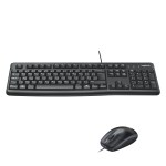 Logitech MK120 Wired Keyboard and Mouse With Whisper Quiet Keys – Black Logitech MK120 Wired Keyboard and Mouse With Whisper Quiet Keys – Black