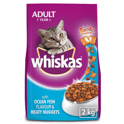 Whiskas Dry Cat Food for Adult Cats with Ocean Fish Flavour – 2.0 kg Whiskas Dry Cat Food for Adult Cats with Ocean Fish Flavour – 2.0 kg