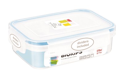 Snappy – Rectangular Food Storage Container Rectangular With Dividers – 670ml Snappy – Rectangular Food Storage Container Rectangular With Dividers – 670ml