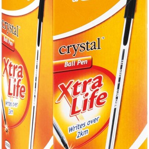 BIC Crystal Medium Xtra Life Ballpoint Pens, Black (Box of 60) BIC Crystal Medium Xtra Life Ballpoint Pens, Black (Box of 60)