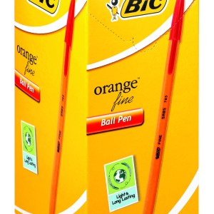 BIC Orange Fine Ballpoint Pens – Red (Box of 60) BIC Orange Fine Ballpoint Pens – Red (Box of 60)
