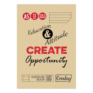 Croxley JD173 72 Page A5 F&M Exercise Book (20 Pack) Croxley JD173 72 Page A5 F&M Exercise Book (20 Pack)