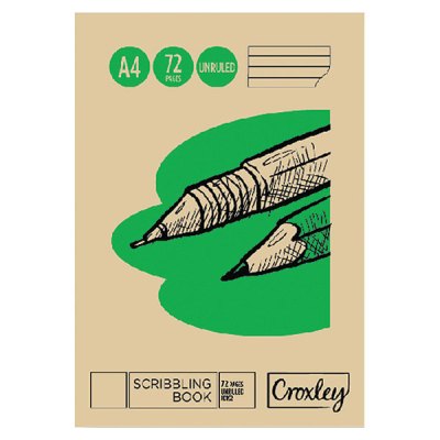 Croxley Springbok JD195 72 Page A4 Unruled Scribbling Book (10 Pack) Croxley Springbok JD195 72 Page A4 Unruled Scribbling Book (10 Pack)