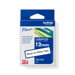 Brother TZe-231 Black on White Laminated Tape 12mm Brother TZe-231 Black on White Laminated Tape 12mm