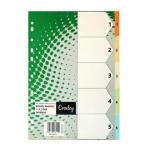 Croxley Pastel Board Dividers 160 GSM Printed – 1-5 Croxley Pastel Board Dividers 160 GSM Printed – 1-5