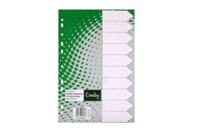Croxley JD1478 Pastel Rainbow A4 10 Part Dividers Croxley JD1478 Pastel Rainbow A4 10 Part Dividers