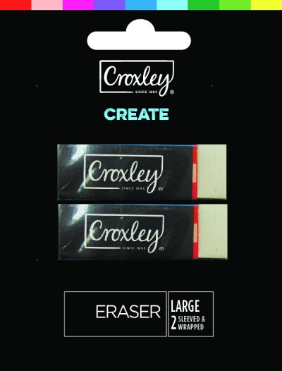 Croxley Create Large Erasers – Blister of 2 Croxley Create Large Erasers – Blister of 2